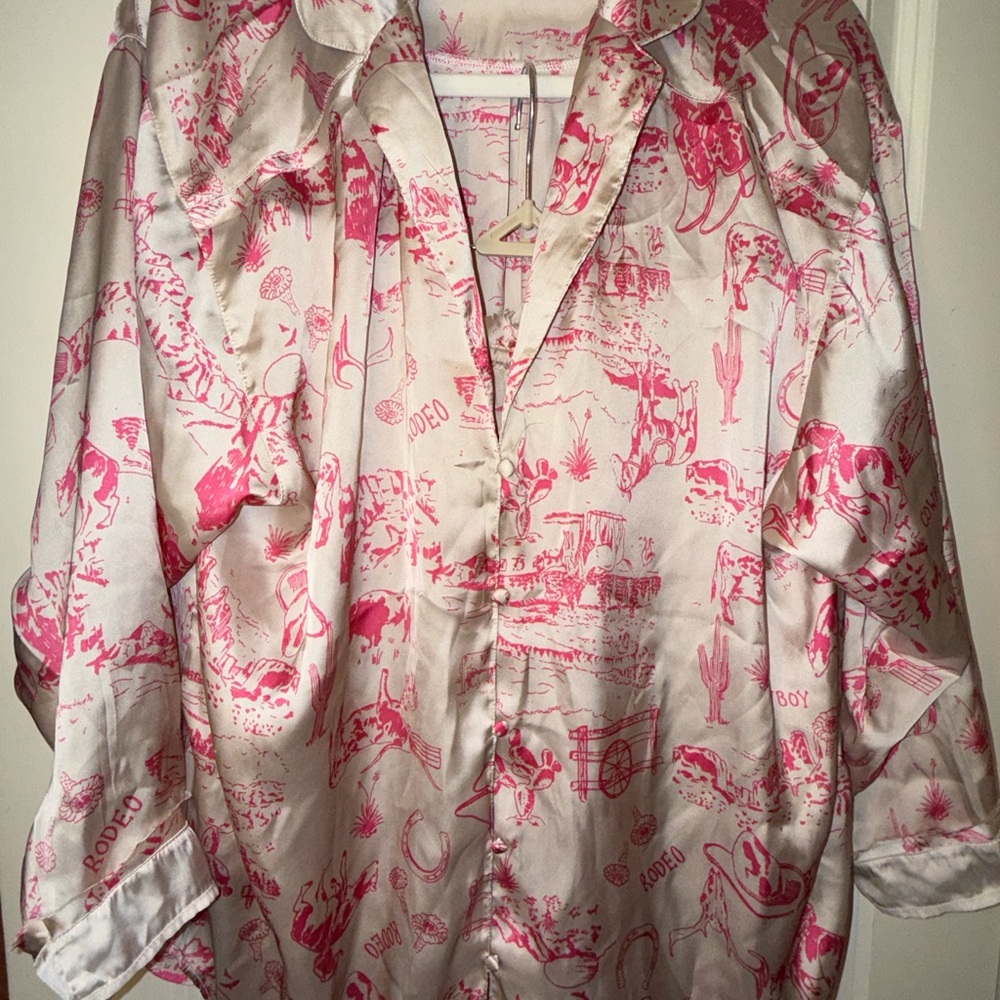 Free People Dreamy Days Cowgirl Printed Pajama Set - Picture 2 of 3